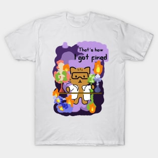 CAT AT CHEMISTRY LAB T-Shirt